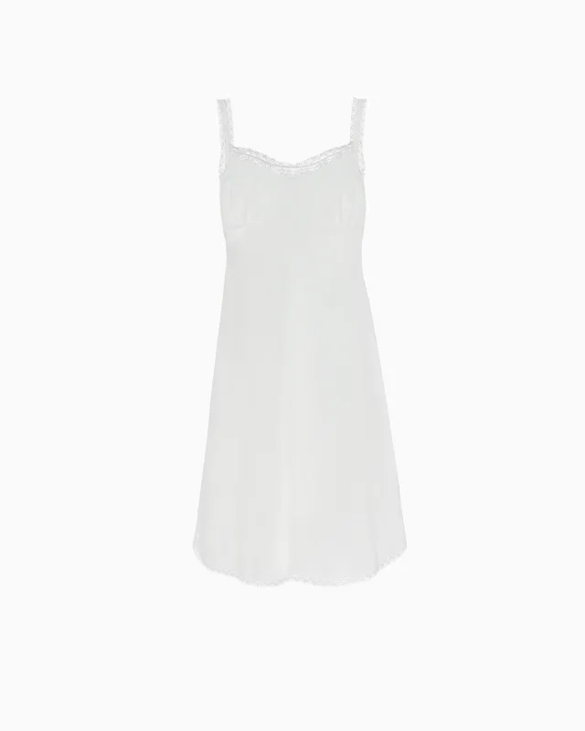 The Slip Dress: White Cotton Voile made by Cou Cou Intimates