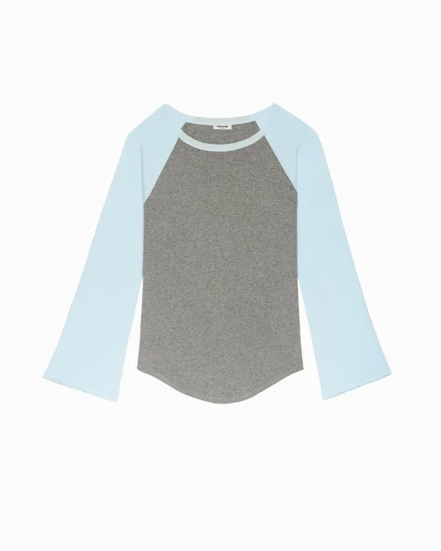 The Raglan: Grey / Sky Blue Cotton Jersey made by Cou Cou Intimates