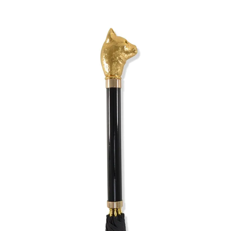 WL15 Gilt Classic Cat Head sold by Fox Umbrellas