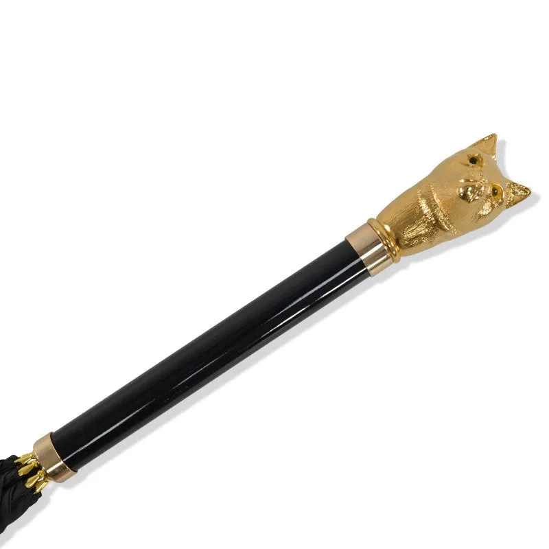 WL15 Gilt Classic Cat Head sold by Fox Umbrellas product image thumbnail 4