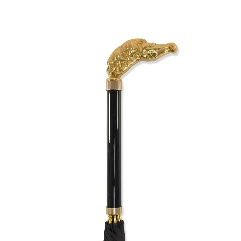 WL15 Gilt Classic Horse Head sold by Fox Umbrellas