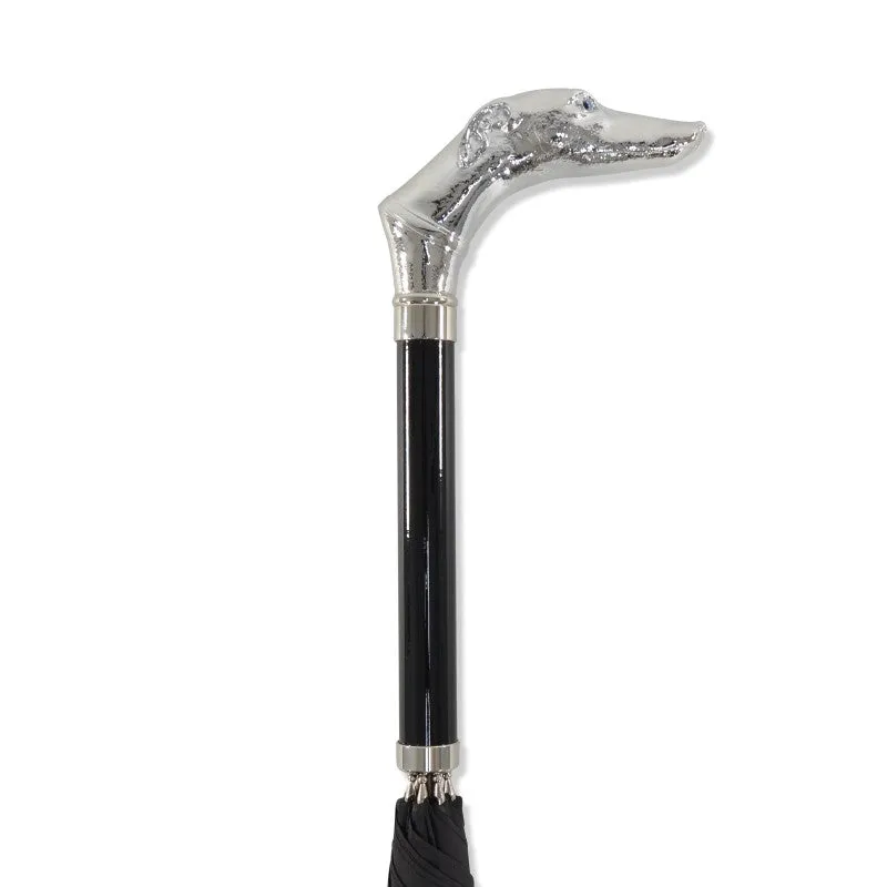 WL14 Nickel Greyhound Head sold by Fox Umbrellas
