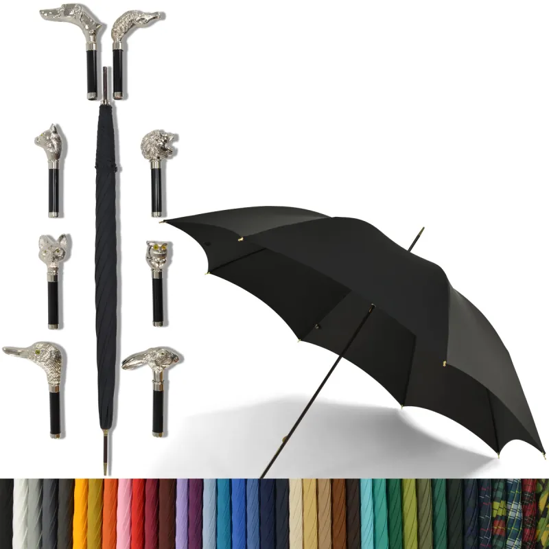 WLT7 Nickel Animal Head (8 Handle Choices) sold by Fox Umbrellas
