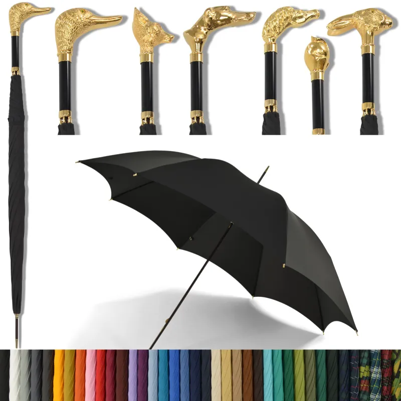 WLT6 Gilt Animal Head (6 Handle Choices) sold by Fox Umbrellas