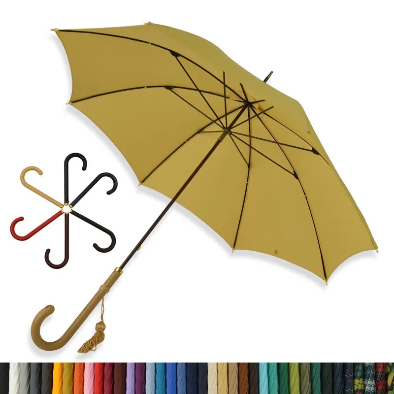 WL6 Stout Leather Crook (6 Handle Choices) sold by Fox Umbrellas