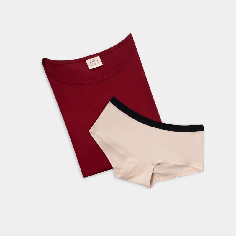 Mix 2 Pack - Women's Organic Pima Cotton T-Shirt & Panties sold by Aya
