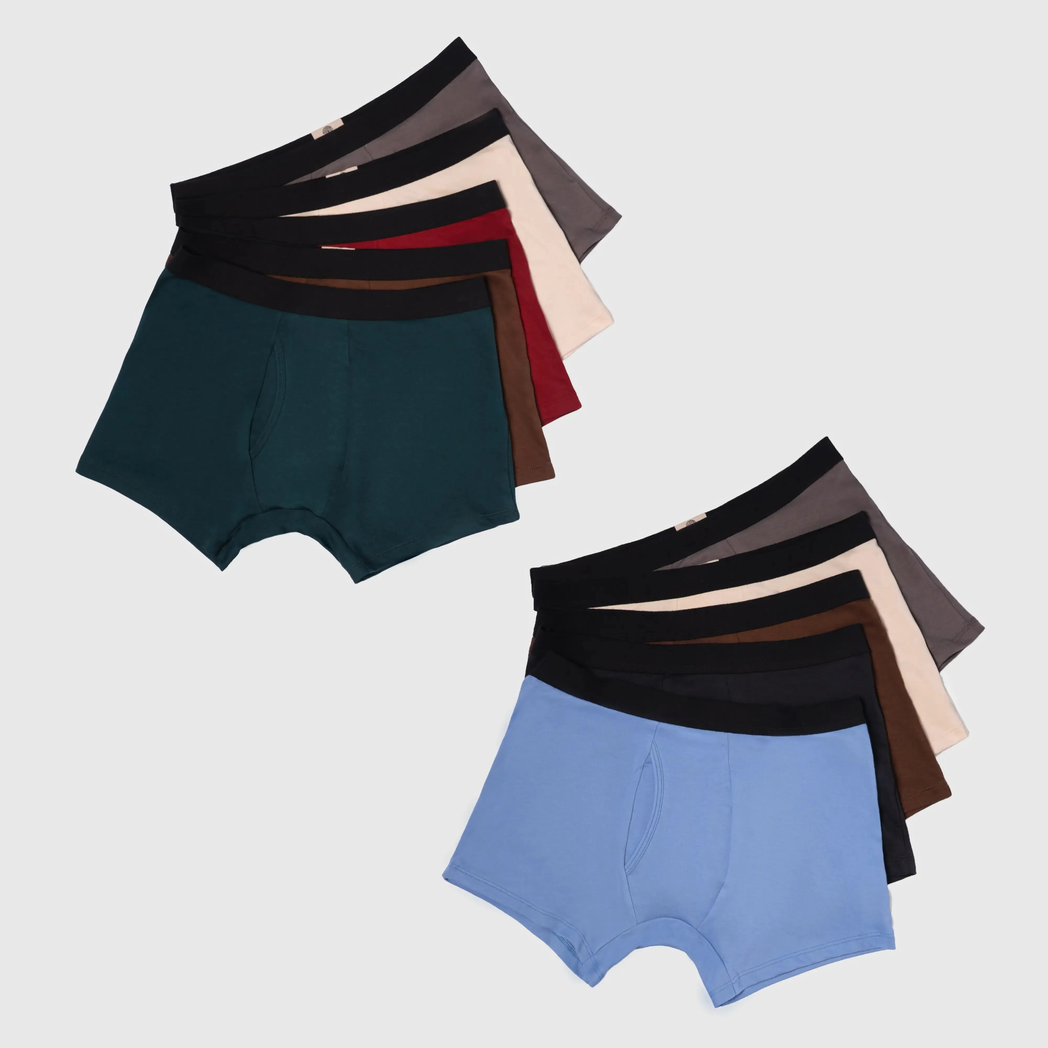 10 Pack Bundle - Men's Organic Pima Cotton Boxer Briefs Fly sold by Aya