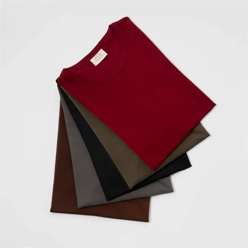 5 Pack Bundle - Men's Organic Pima Cotton T-Shirt sold by Aya