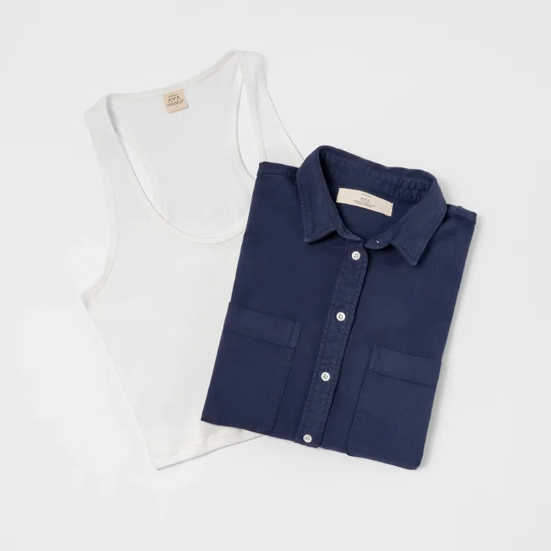 Mix 2 Pack Bundle - Women's Organic Pima Cotton Classic Shirt Heavyweight & Short Tank sold by Aya