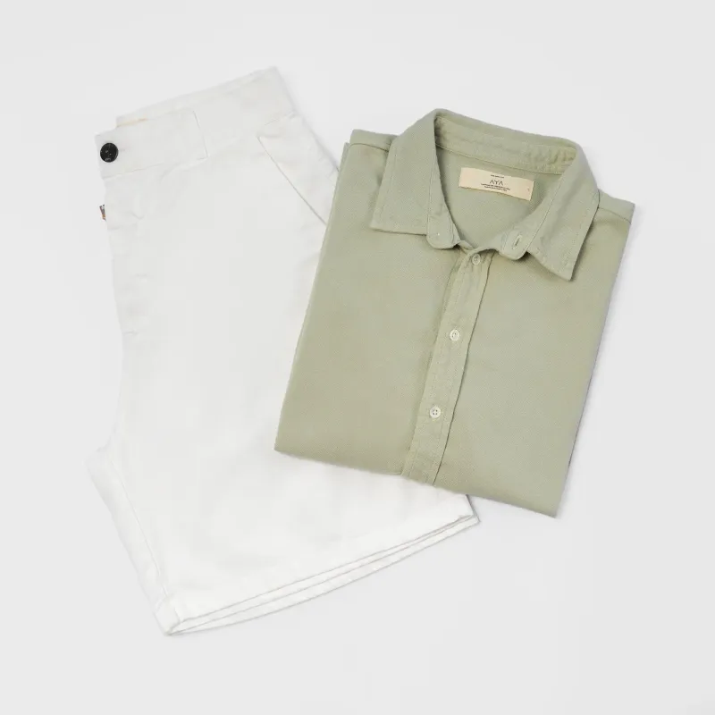 Mix 2 Pack Bundle - Women's Organic Pima Cotton Classic Shirt Lightweight & Chino Shorts sold by Aya