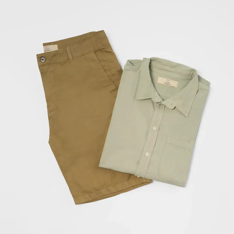 Mix 2 Pack Bundle - Men's Organic Pima Cotton Classic Shirt & Chino Shorts made by Aya