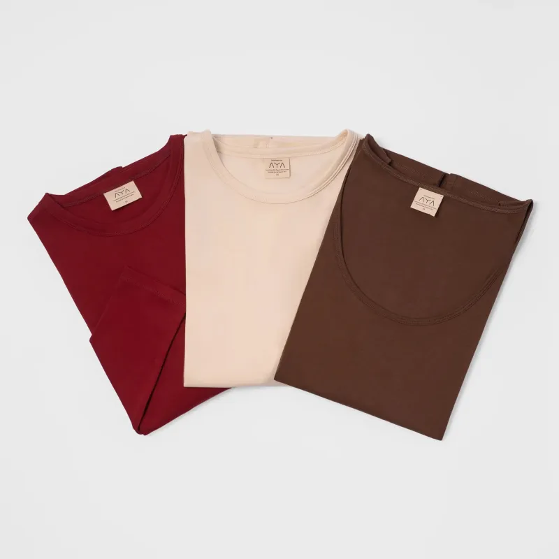 Mix 3 Pack Bundle - Men's Organic Pima Cotton T-Shirts & Tank Top sold by Aya