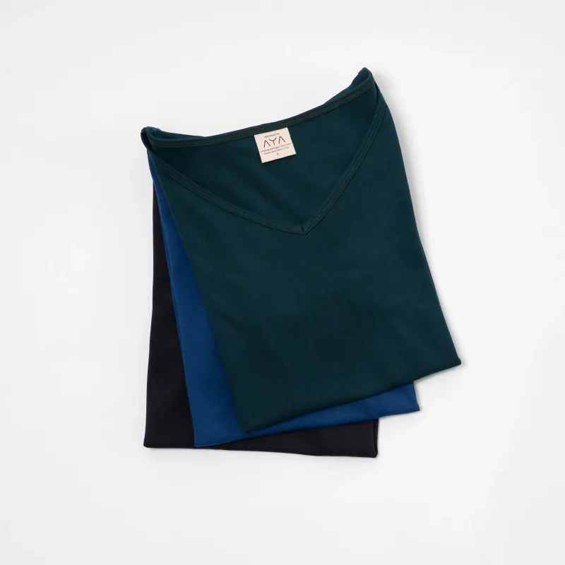 3 Pack Bundle - Women's Organic Pima Cotton V-Neck T-Shirt made by Aya