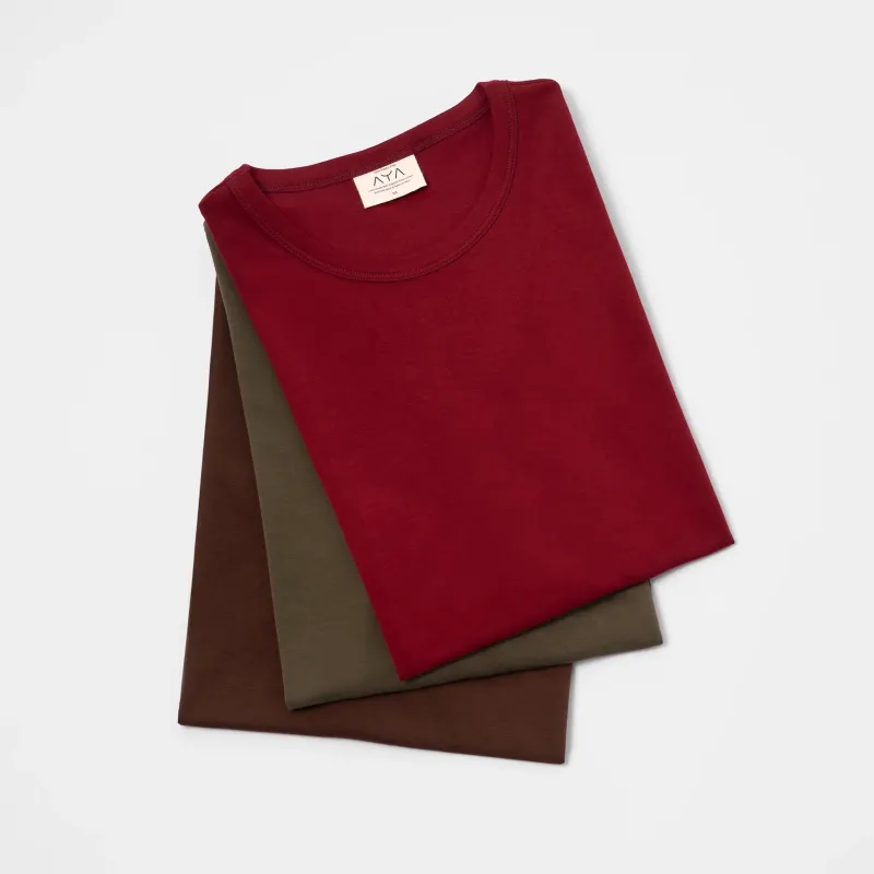 3 Pack Bundle - Men's Organic Pima Cotton T-Shirt sold by Aya