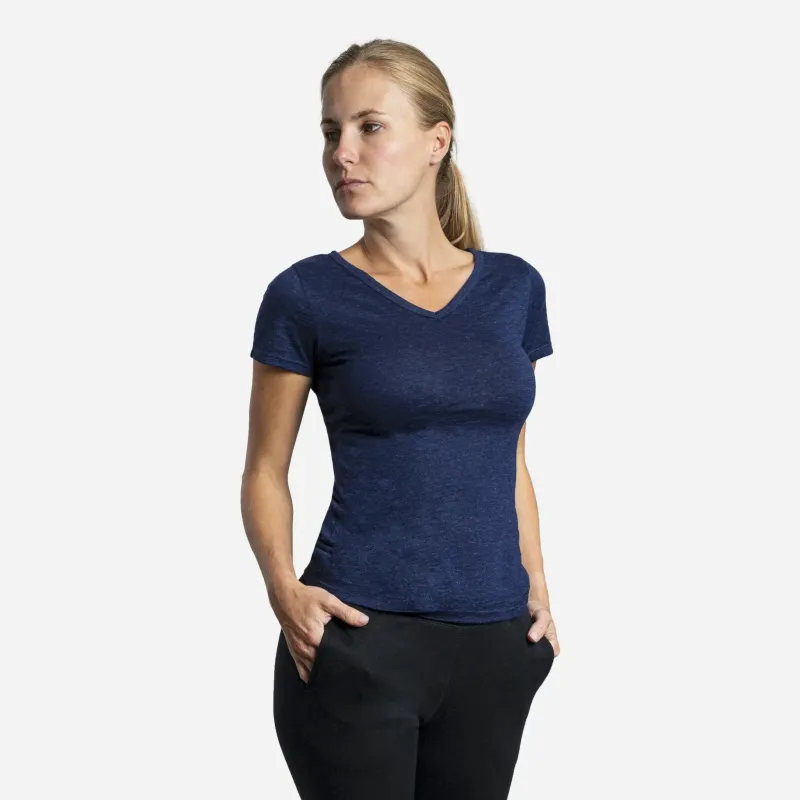 Women's Alpaca Travel T-Shirt V-Neck made by Arms of Andes