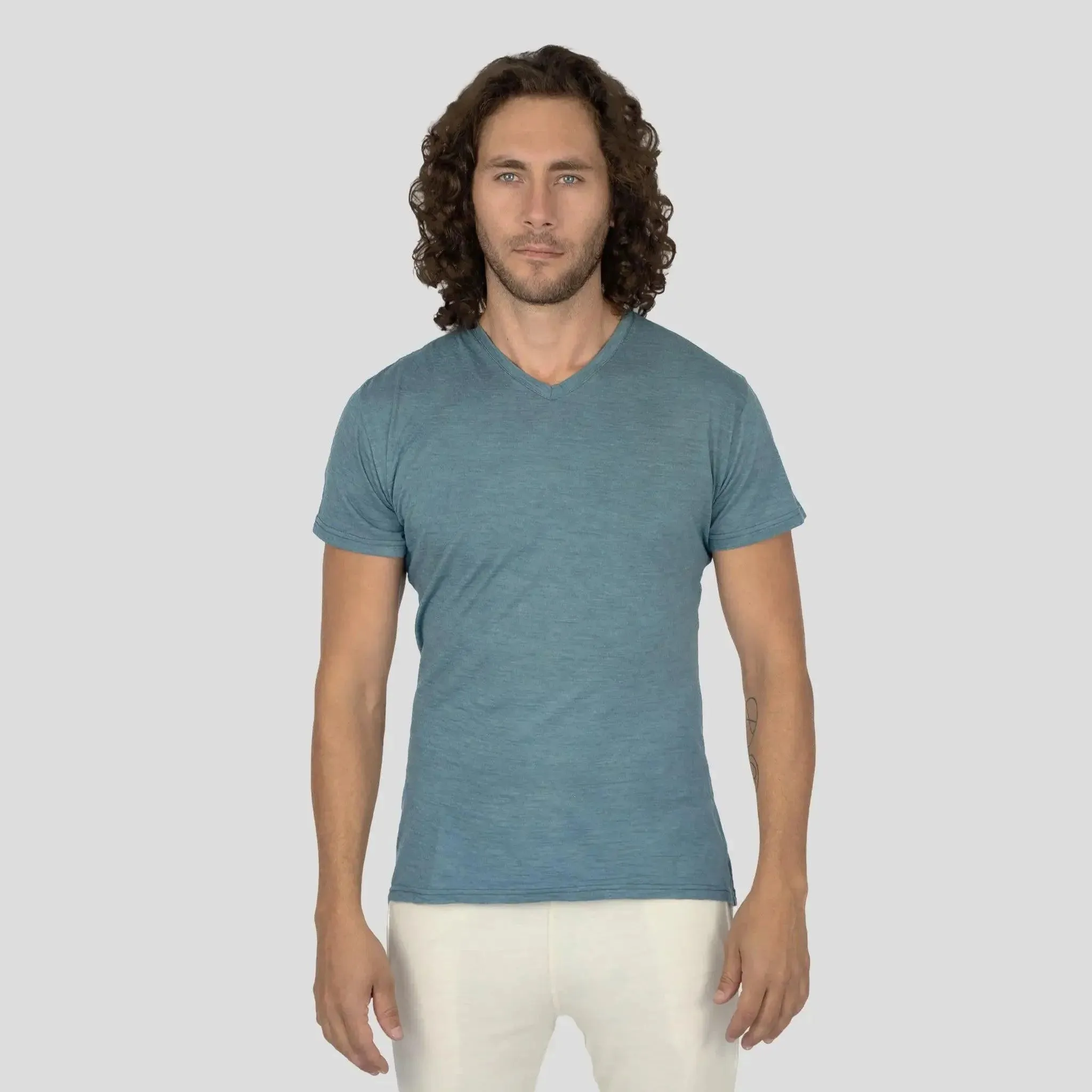 Men's Alpaca Travel T-Shirt V-Neck sold by Aya product image thumbnail 5