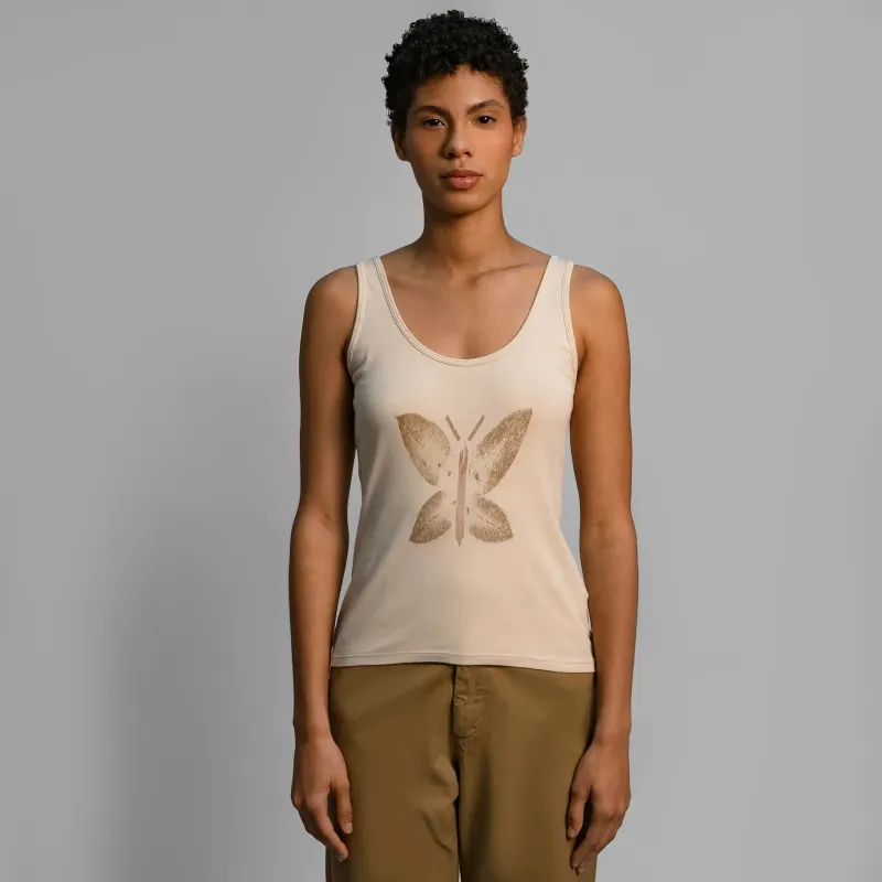Women's Eco Print Pima Cotton Tank Top sold by Aya