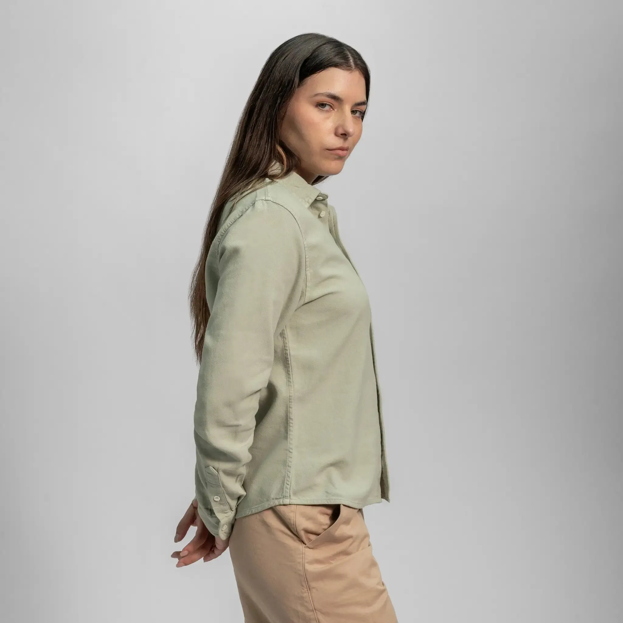 Women’s Organic Pima Cotton Classic Shirt - Lightweight sold by Aya product image thumbnail 2