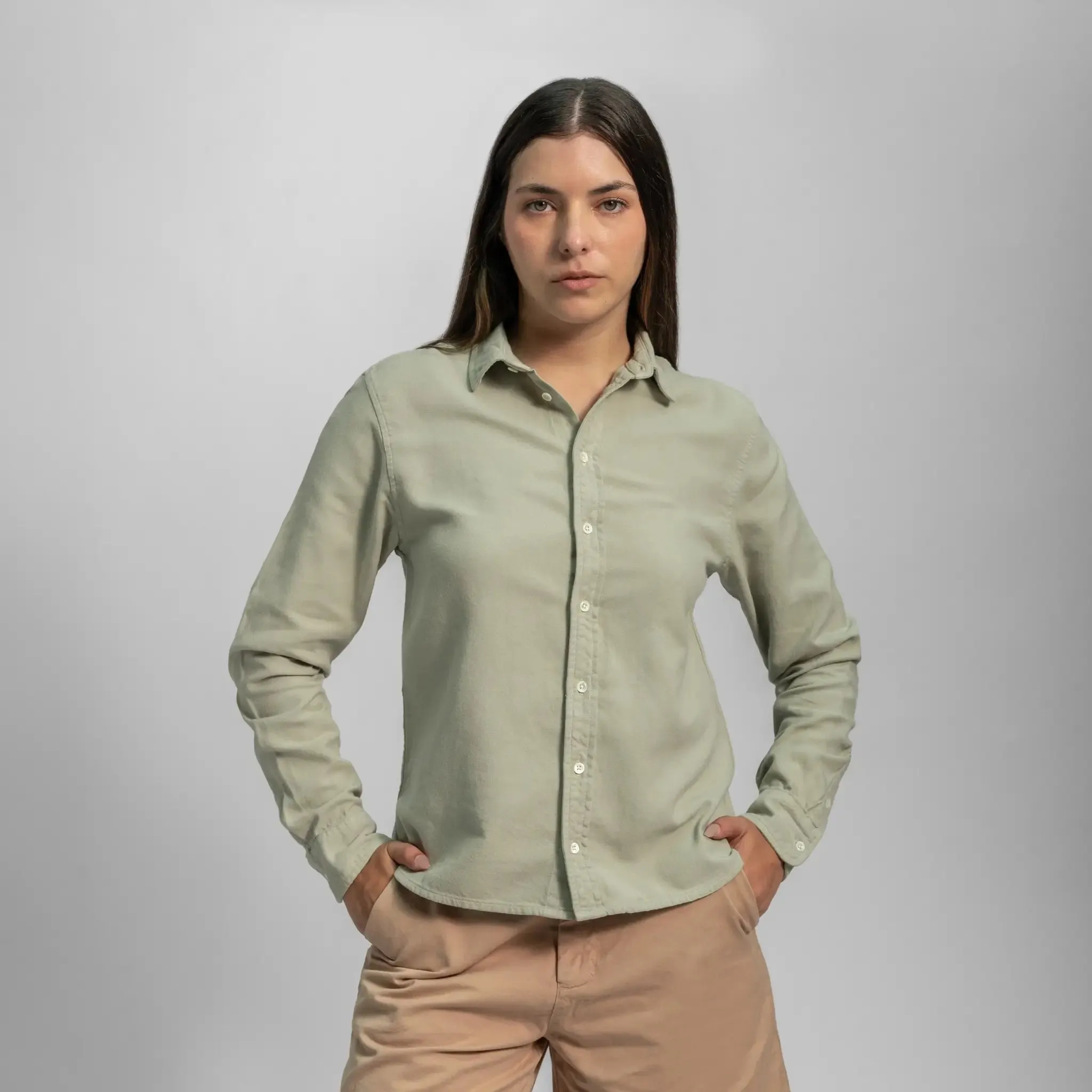 Women’s Organic Pima Cotton Classic Shirt - Lightweight sold by Aya