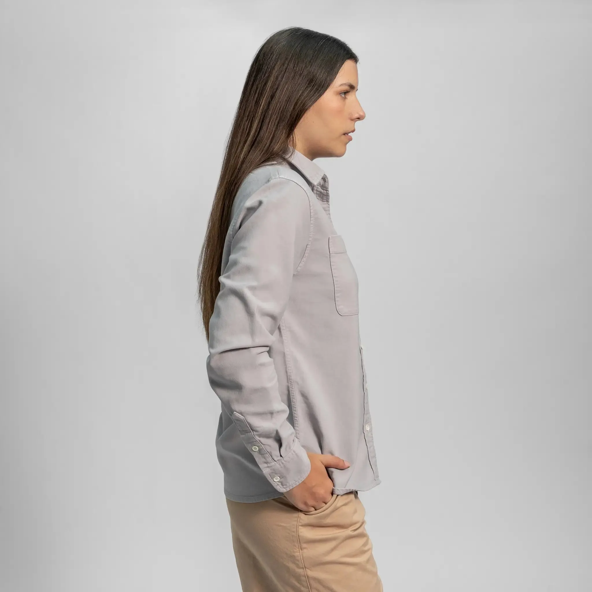 Women’s Organic Pima Cotton Classic Shirt - Heavyweight sold by Aya product image thumbnail 2