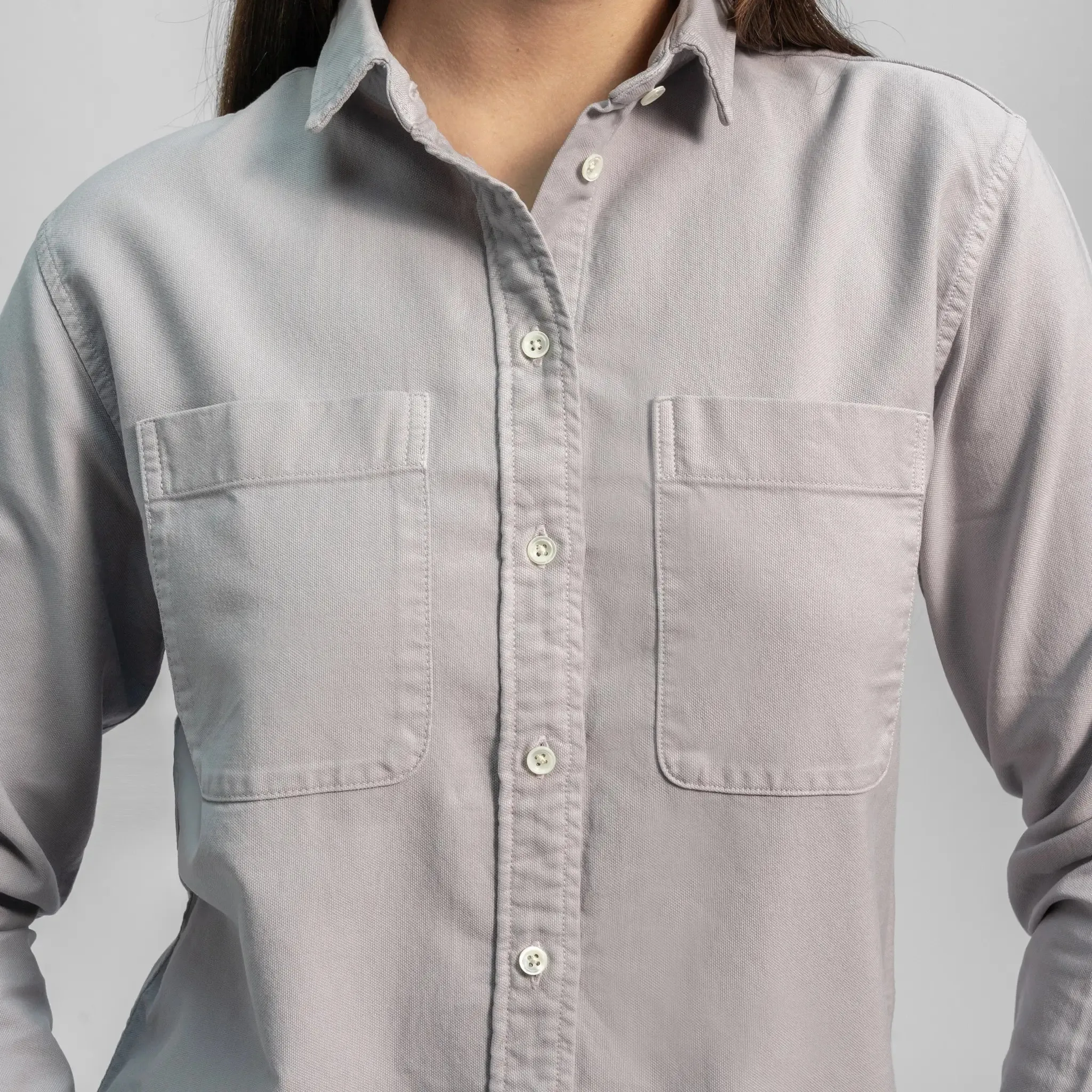 Women’s Organic Pima Cotton Classic Shirt - Heavyweight sold by Aya product image thumbnail 4