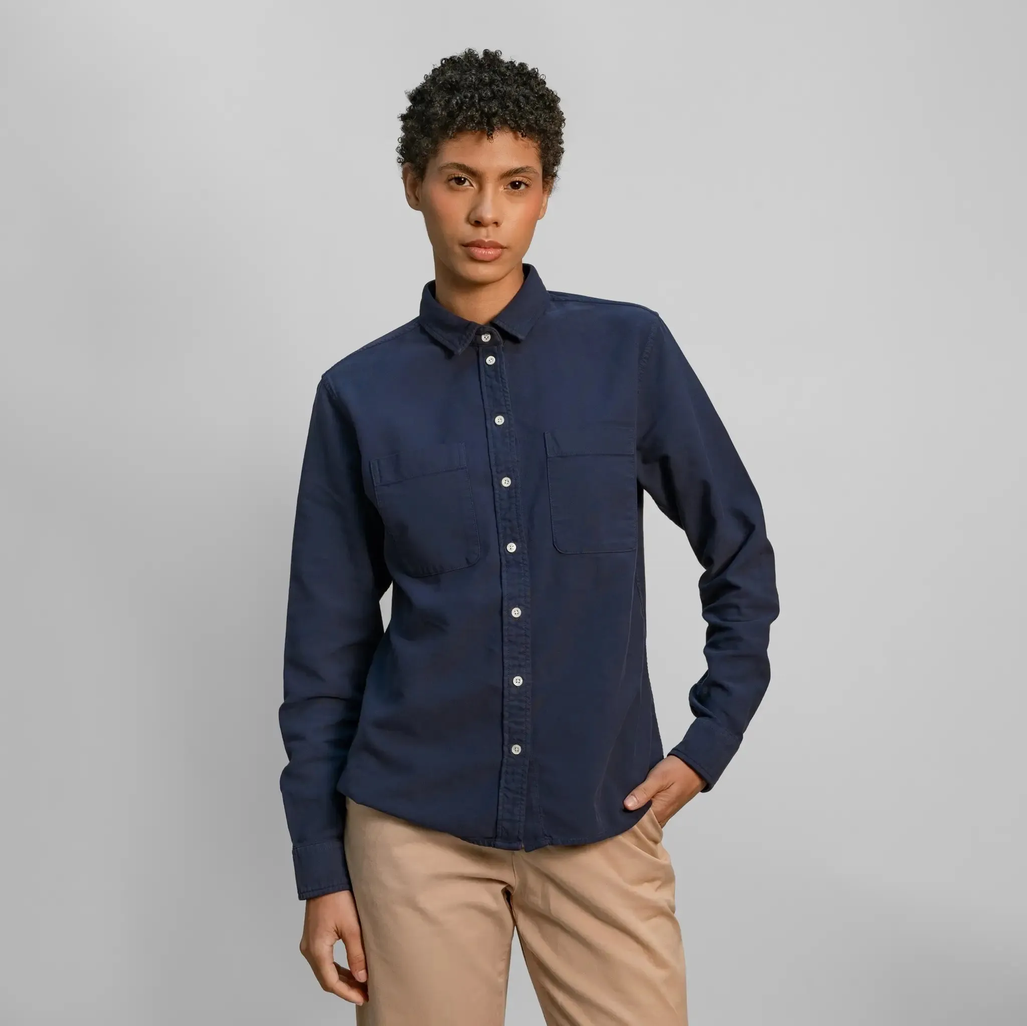 Women’s Organic Pima Cotton Classic Shirt - Heavyweight sold by Aya product image thumbnail 5