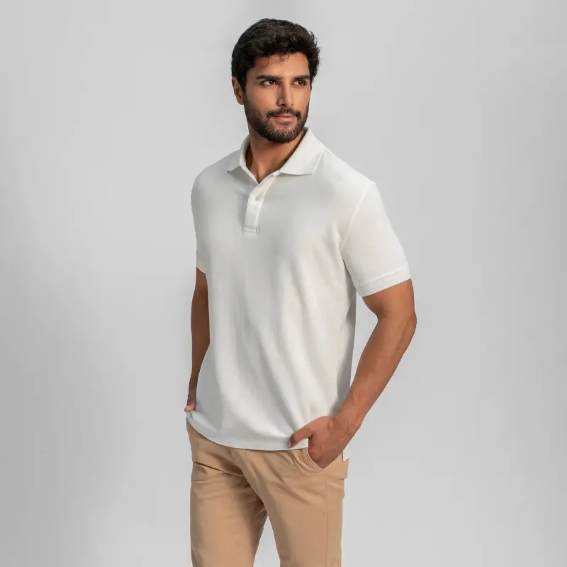 Men's Organic Pima Cotton Polo Shirt sold by Aya