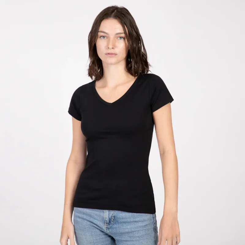 Women's Organic Pima V-Neck - Relaxed Fit sold by Aya