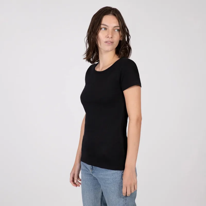 Women's Organic Pima Crew Neck Tee- Relaxed Fit sold by Aya