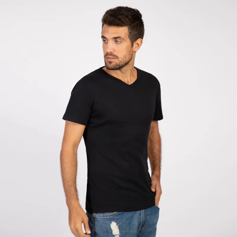 Men's Organic Pima V-Neck - Relaxed Fit sold by Aya