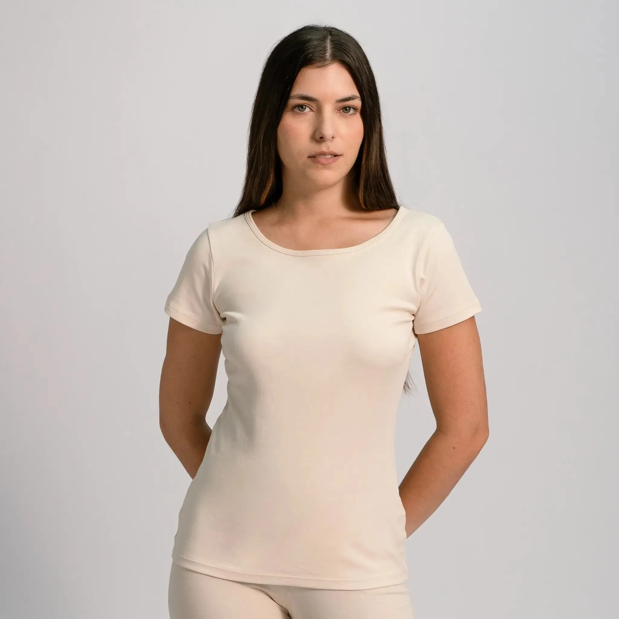 Mix 3 Pack Bundle - Women's Organic Pima Cotton T-Shirts | Classic, V-Neck & Long Sleeve sold by Aya product image thumbnail 2