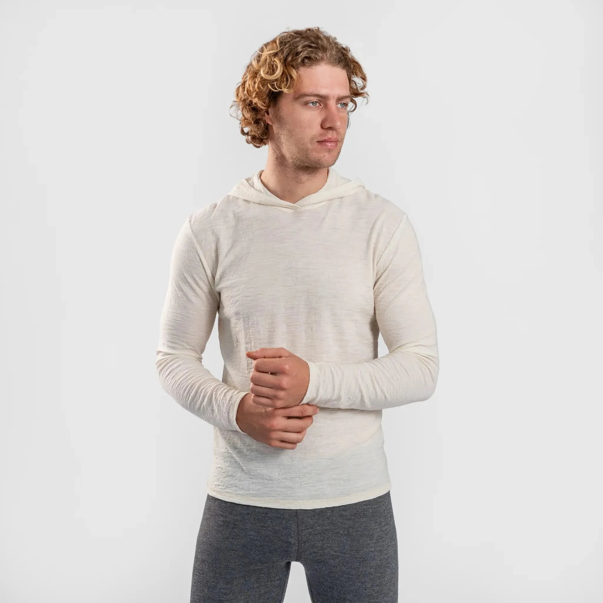 Men's Alpaca Sun Hoodie: Featherweight sold by Aya product image thumbnail 5
