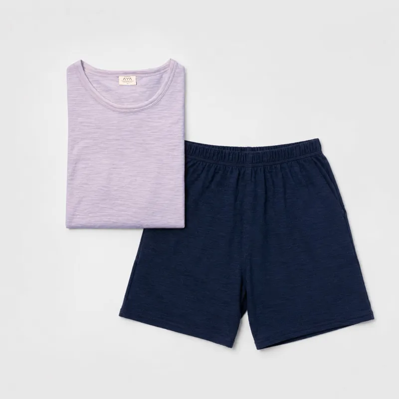 Mix 2 Pack - Men's Alpaca Travel T-Shirt & Travel Shorts made by Aya