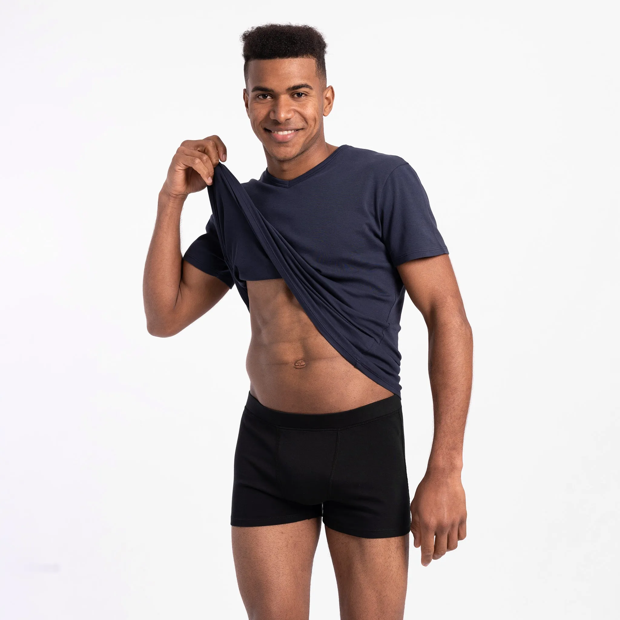 Mix 2 Pack - Men's Organic Pima Cotton Long Sleeve Shirt & Boxer Briefs sold by Aya product image thumbnail 4
