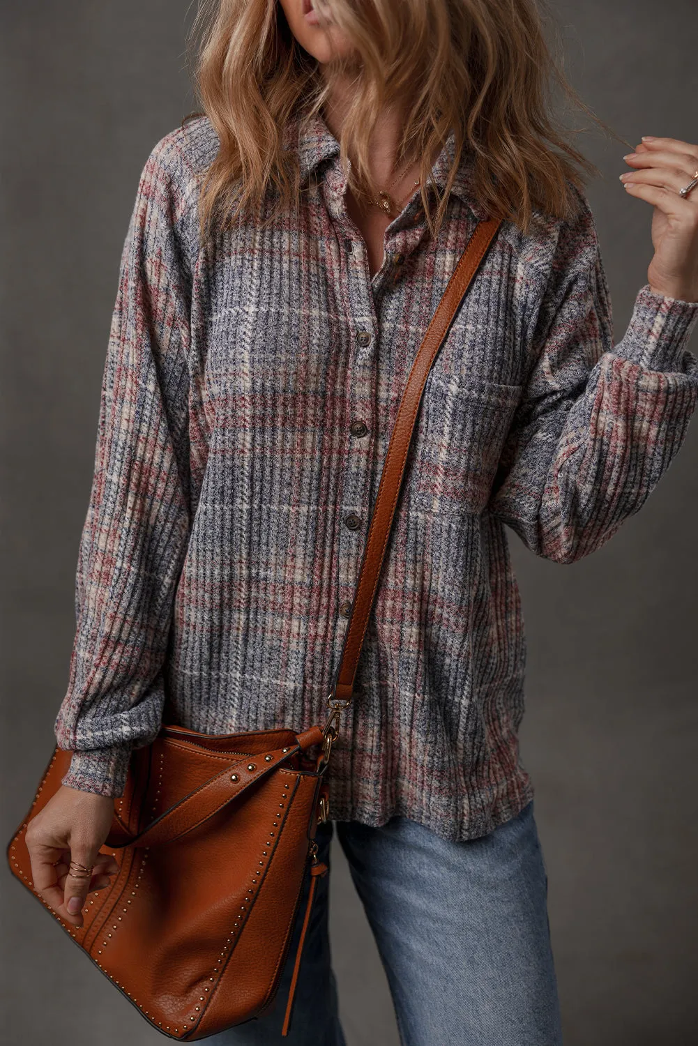 Multicolour Plaid Textured Chest Pocket Shirt sold by eAura product image thumbnail 5