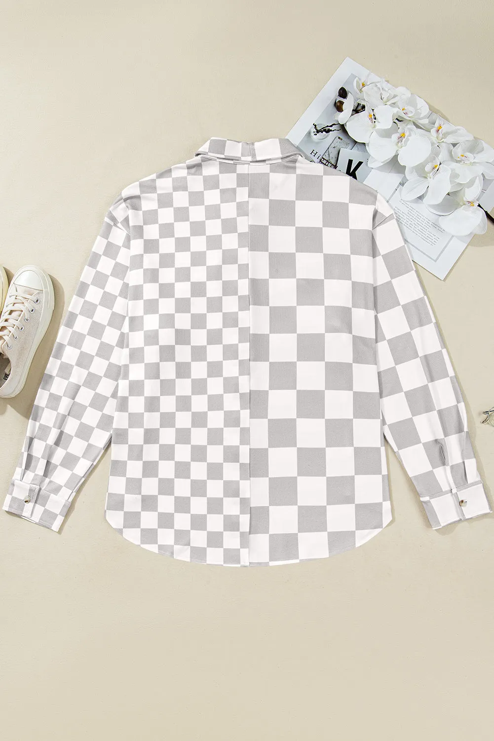 Checkered Buttoned Down Casual Jacket sold by eAura product image thumbnail 2