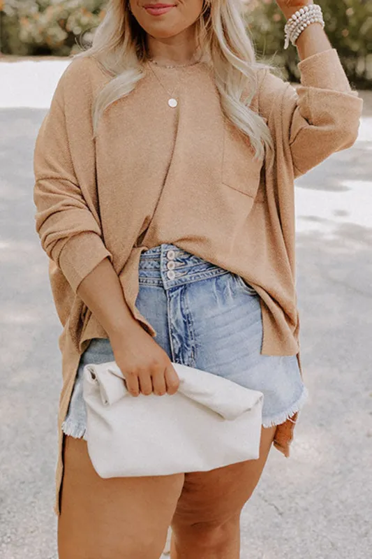 Plus Size Drop Shoulder Knit Tunic Top sold by eAura