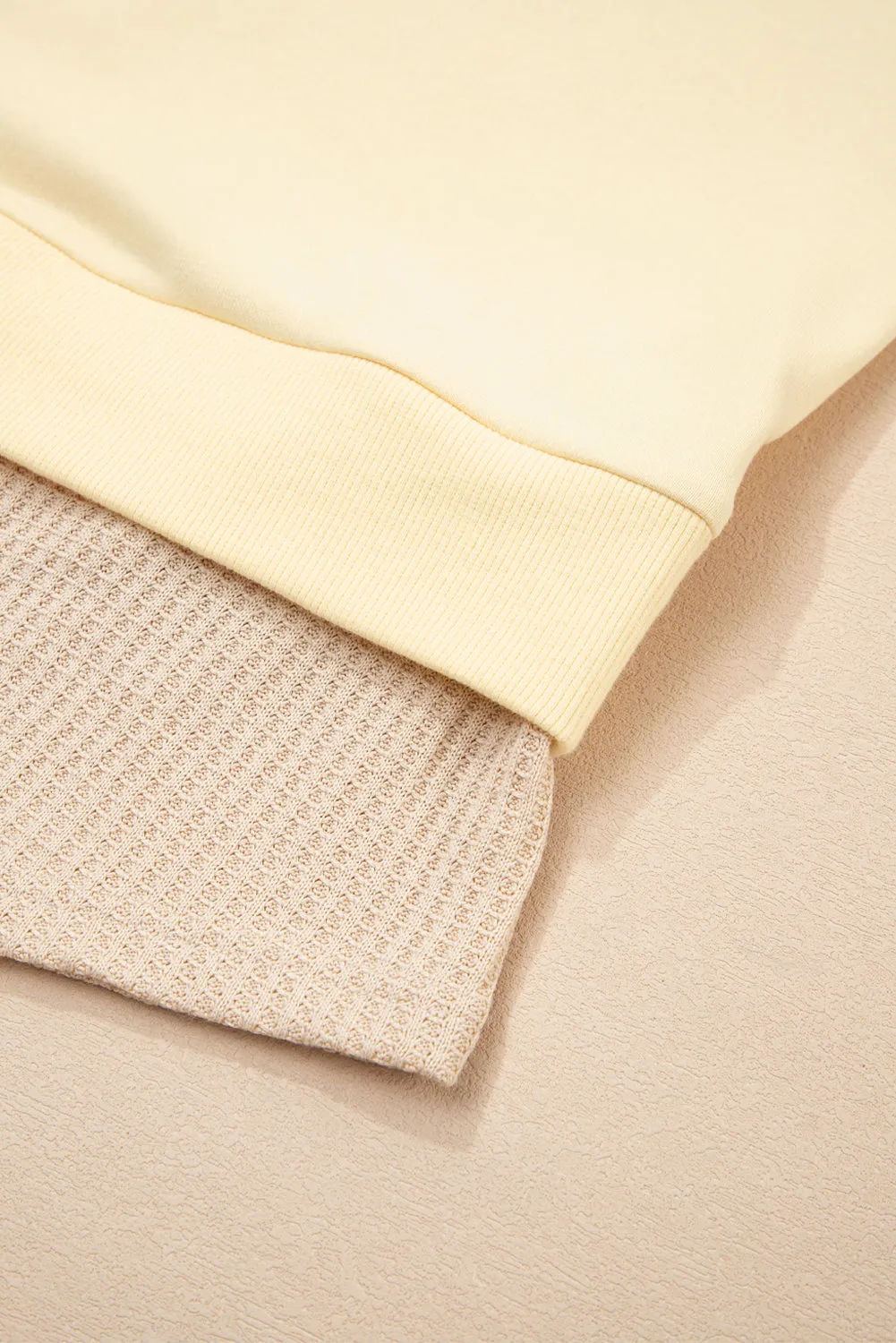 Faux Two Piece Patchwork Round Neck Sweatshirt sold by eAura product image thumbnail 5