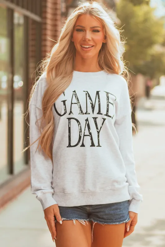 Vintage Washed GAME DAY Graphic Baggy Sweatshirt sold by eAura