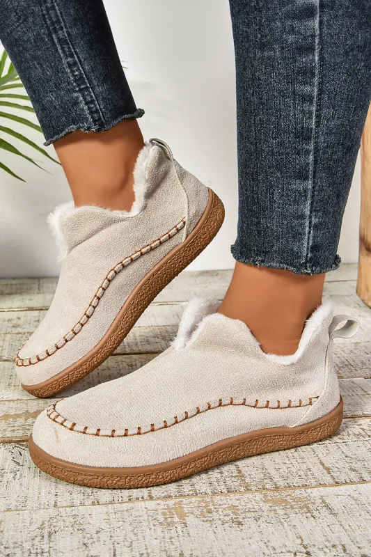 Faux Suede Fleece Lined Winter Snow Boots sold by eAura