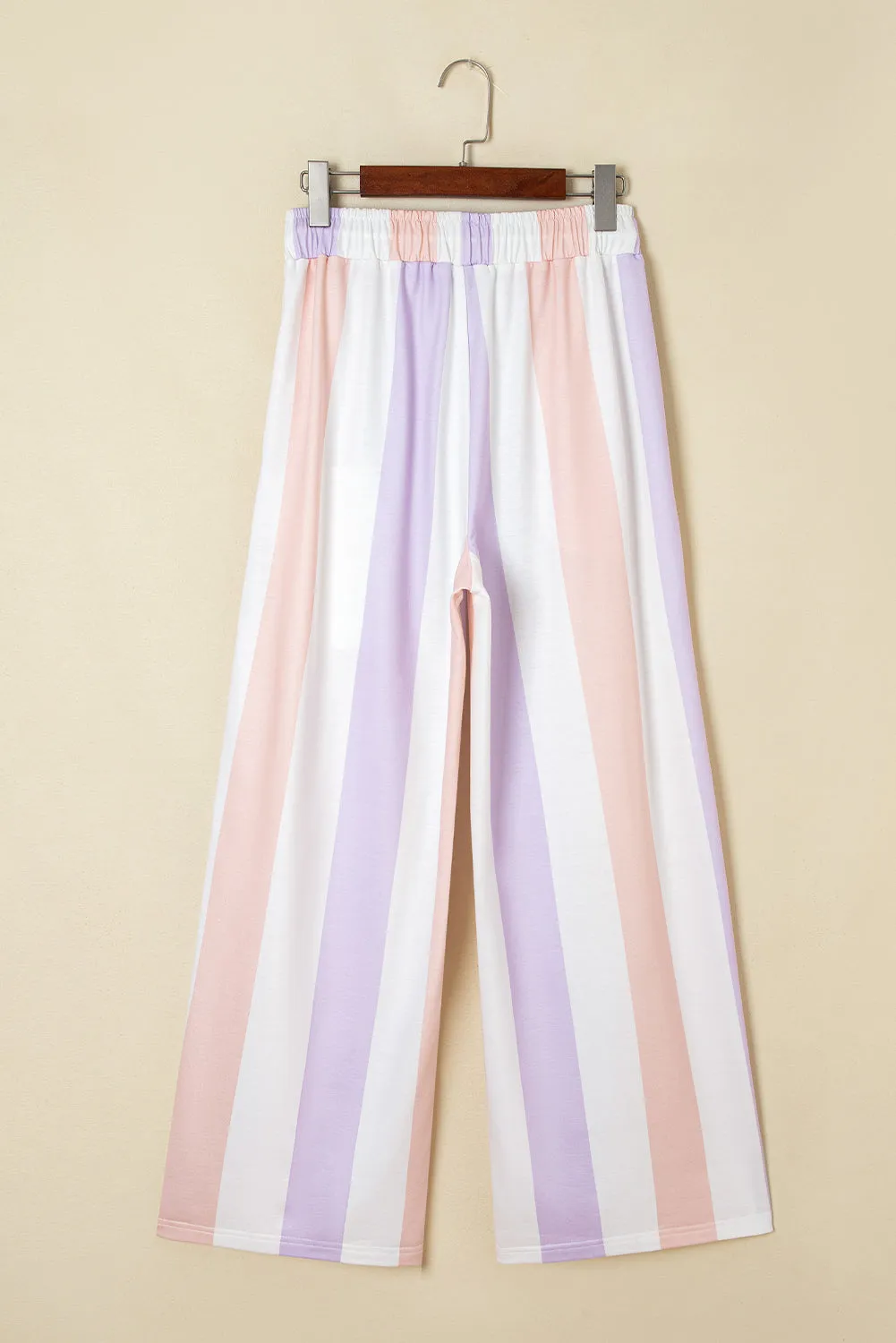 Stripe Multicoloured Print Drawstring Loose Pants with Side Pockets sold by eAura product image thumbnail 4