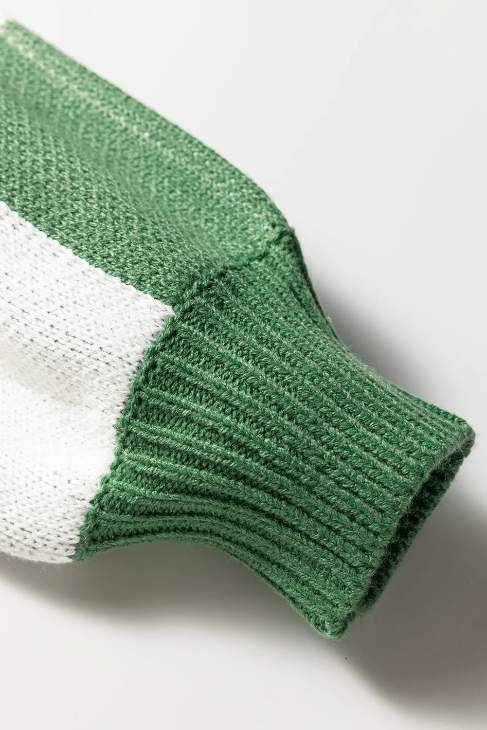 Checkered Pattern Polo Collar Loose Sweater sold by eAura product image thumbnail 4