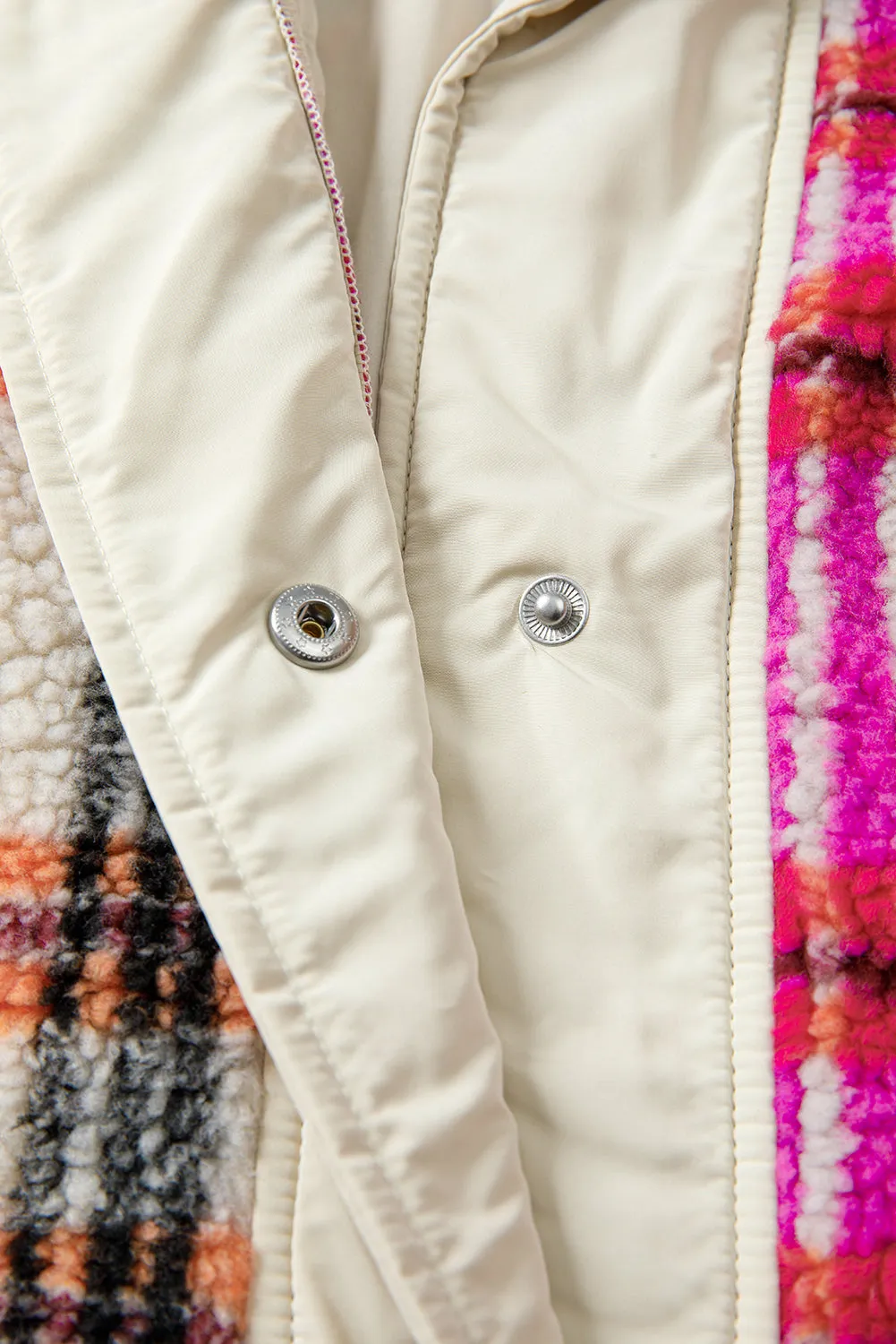 Rose Sherpa Plaid Jacket Vest sold by eAura product image thumbnail 5