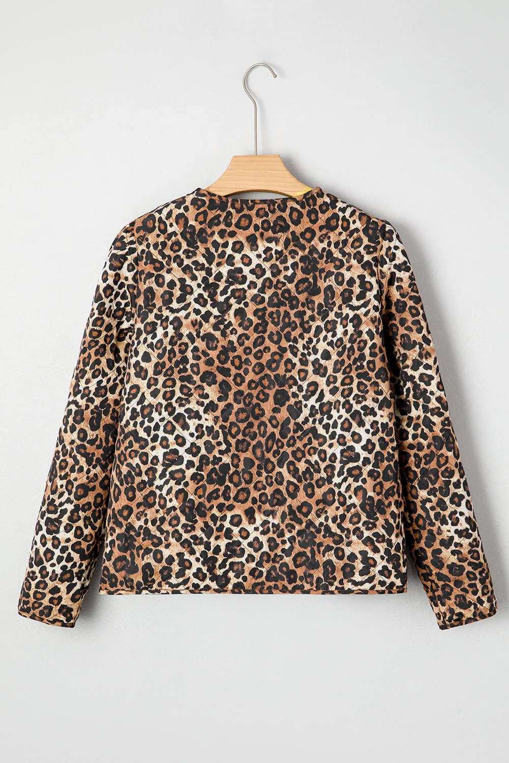 Leopard Quilted Tie Front Jacket sold by eAura product image thumbnail 2