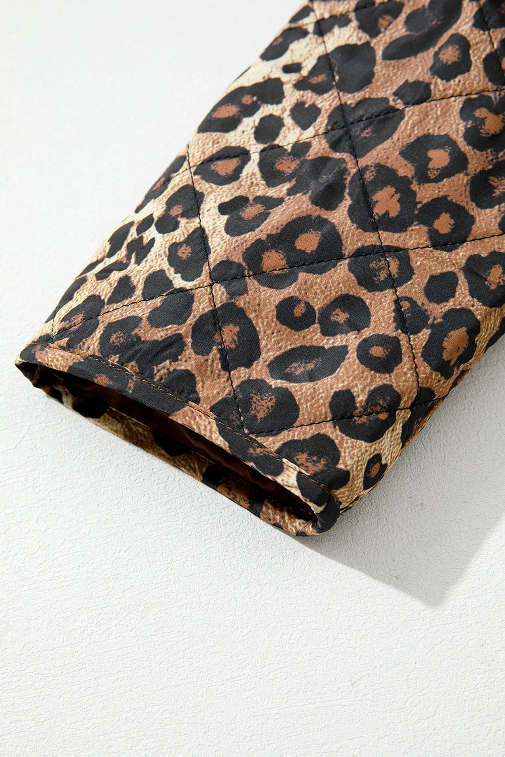 Leopard Quilted Tie Front Jacket sold by eAura product image thumbnail 5