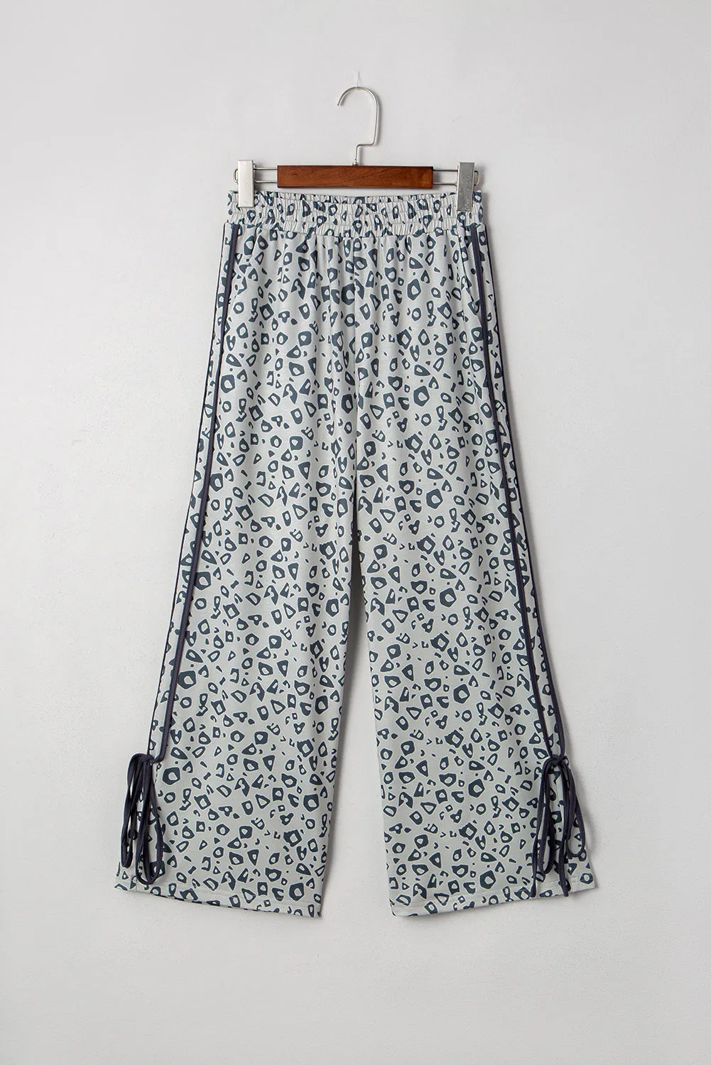 Grey Leopard High Waist Side Bow Straight Leg sold by eAura product image thumbnail 4