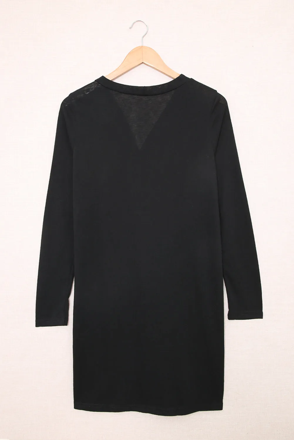 Black Solid Colour Open-Front Buttons Cardigan sold by eAura product image thumbnail 5