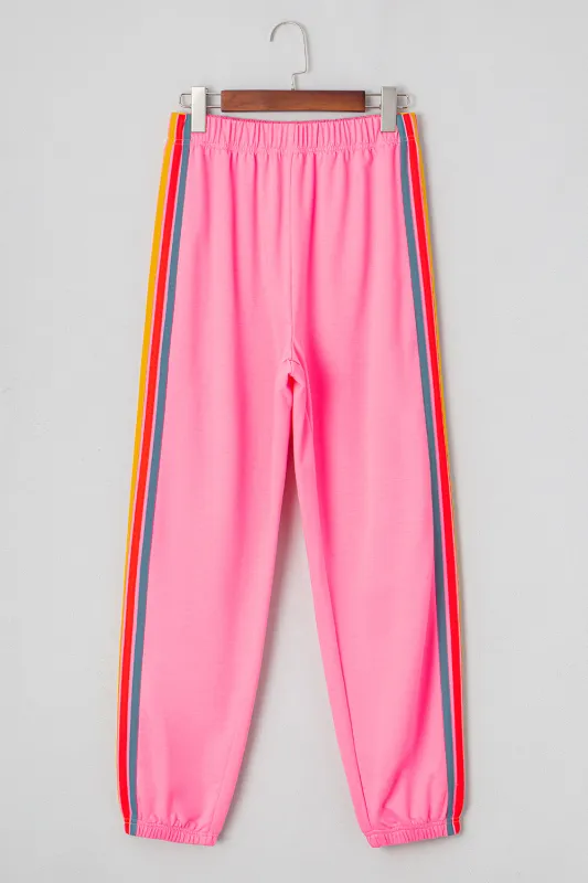 Pink Counting Rainbows High Waist SweatTrousers sold by eAura