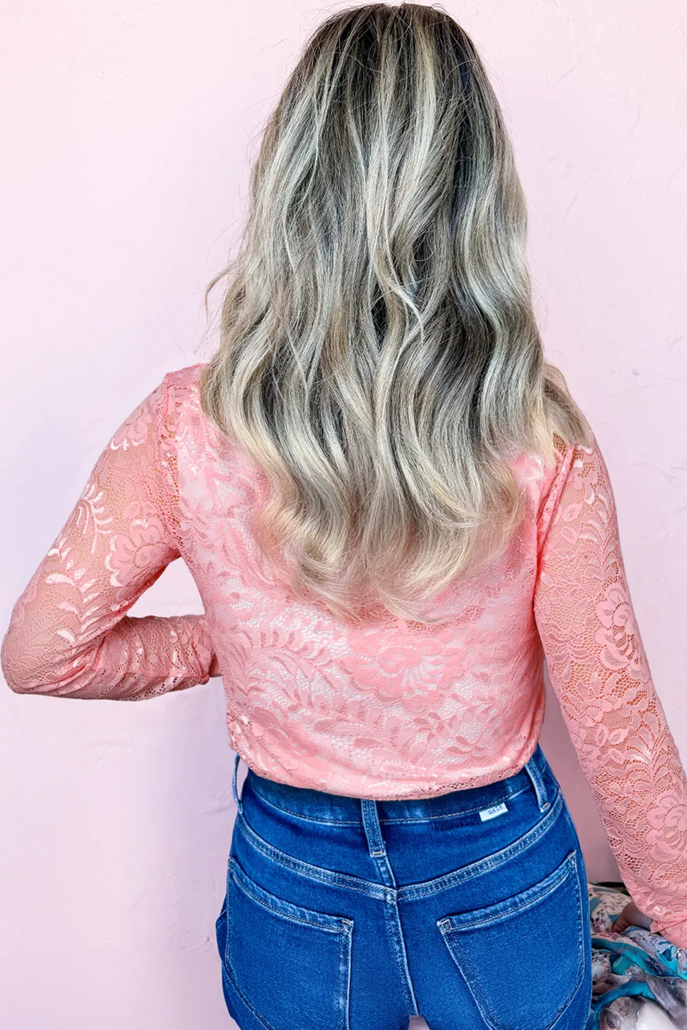 Blossom Floral Lace Sheer Long Sleeve Top sold by eAura product image thumbnail 2