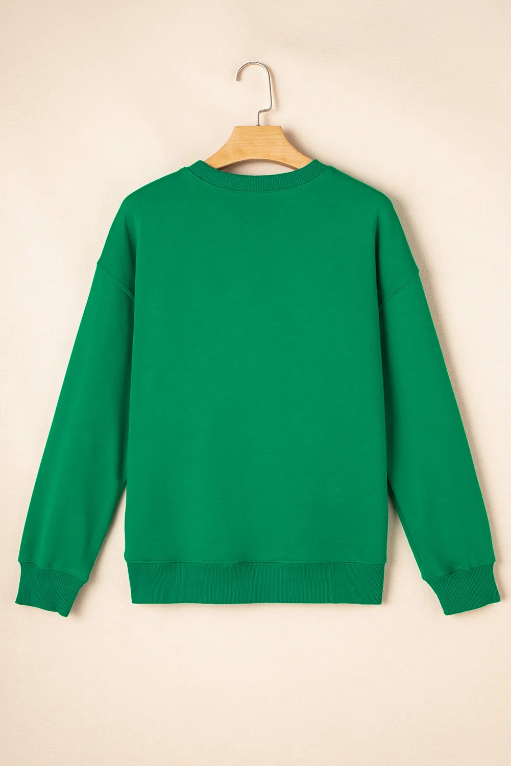 Dark Green Solid Classic Crewneck Pullover Sweatshirt sold by eAura product image thumbnail 5